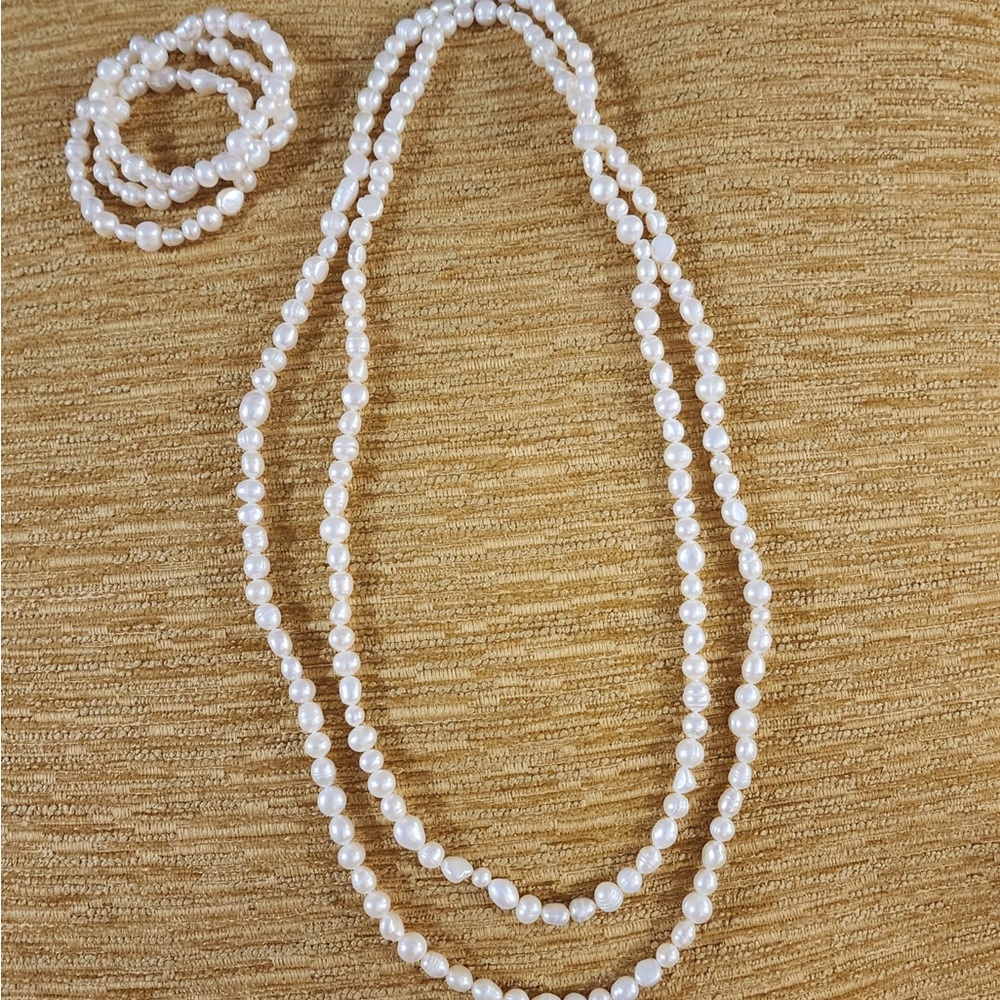 Honora Cream Pearl Necklace, Bracelet and Earring Set - Picture 8 of 10
